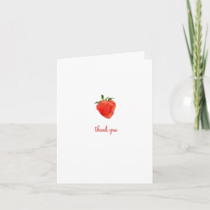 Carte de note Merci aux fraises