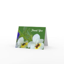 Carte de note Merci Pansy