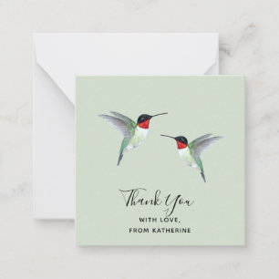 Carte de note Merci personnalisée pour les oiseaux