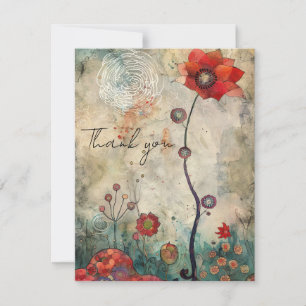 Carte de note Merci Toute Occasion Vide avec Envel