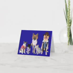 Carte de note mignonne d'animal familier