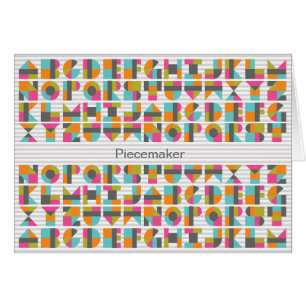 Carte de note moderne de lettres d'amour de bloc