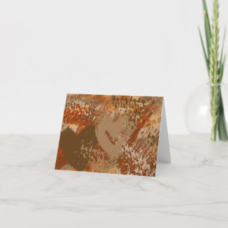 Carte de note Motif Abstrait Coeur de chocolat