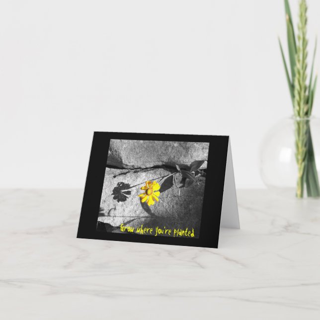 Carte de note Motivationnelle "Croissance là où vo (Devant)