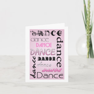Carte de note multi de BLANC des textes de danse