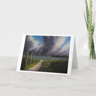 Carte de note :  "Naviguant à la péninsule bleue "