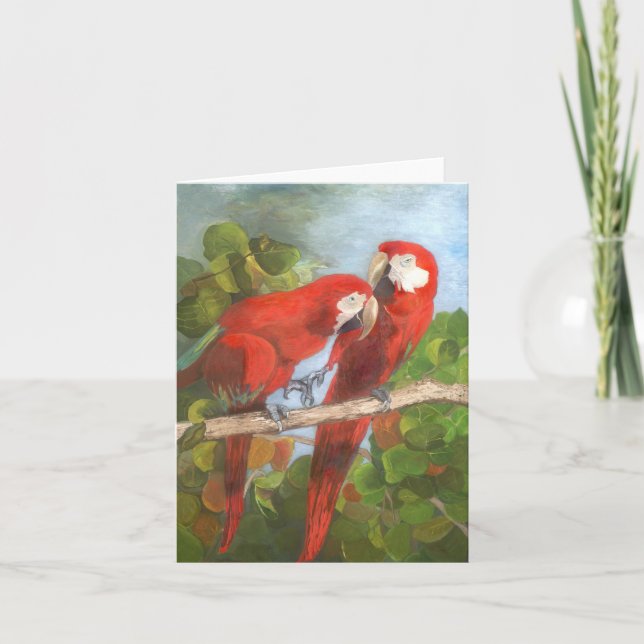 Carte de note - Oiseaux tropicaux (Devant)