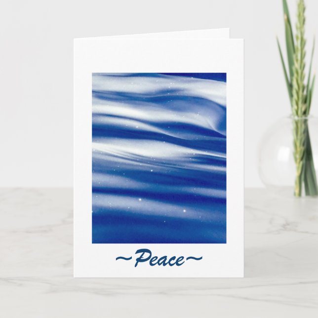 Carte de note "PEACE" pour les vagues de diamants (Devant)