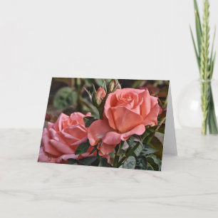 Carte de note Peachy Rose Roses