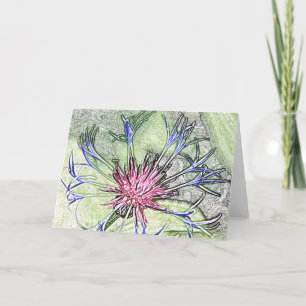 Carte de note personnalisable de fleur d'étoile de