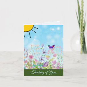 Carte de note personnalisable de jardin printanier