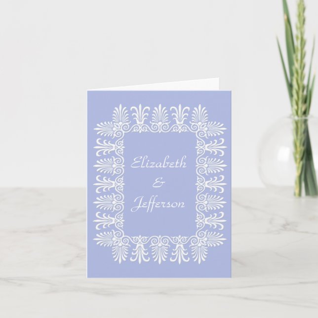 Carte de note personnalisable de Wedgewood Blue1 (Devant)