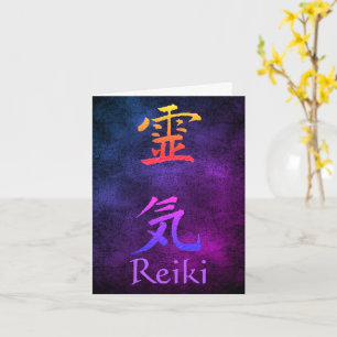 Carte de note personnalisable Reiki Symbole Rainbo