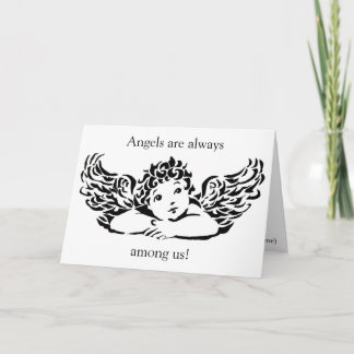 Carte de note personnalisée d'ange