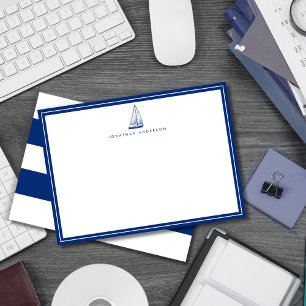 Carte de note personnalisée de la marine nautique