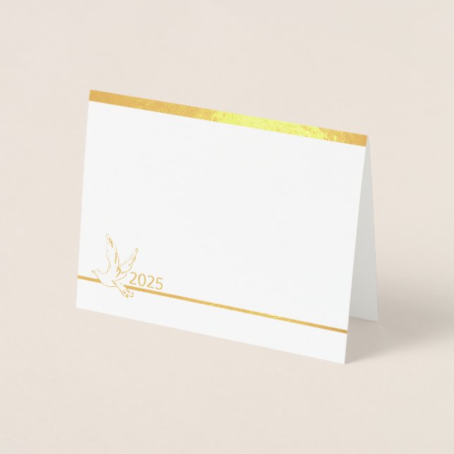 Carte de note personnalisée Dove Foil (Devant)