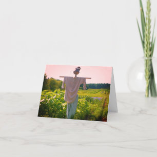 Carte de note personnalisée Garden Scarecrow
