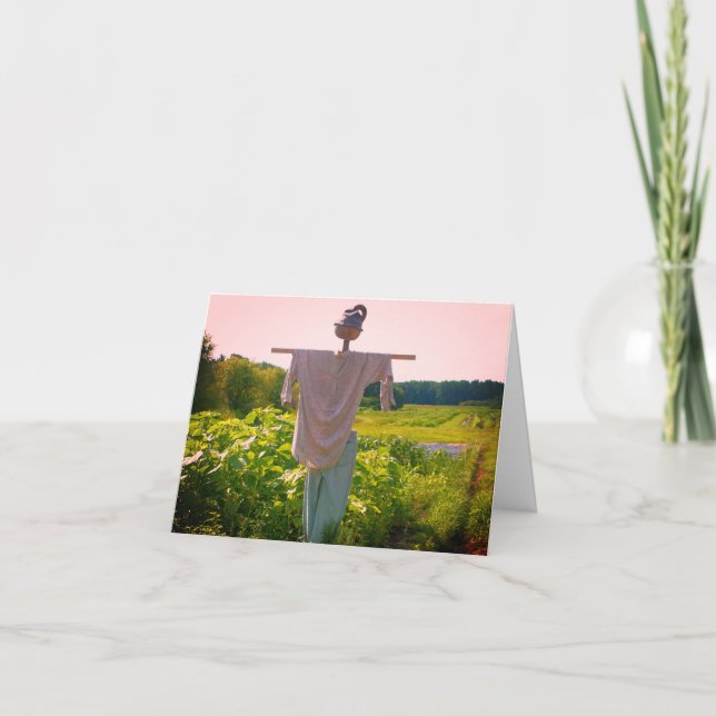 Carte de note personnalisée Garden Scarecrow (Devant)