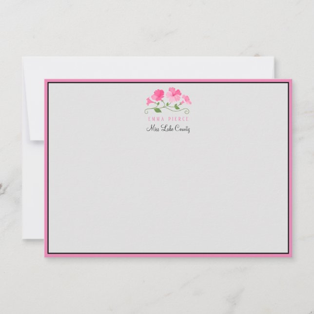 Carte de note personnalisée Miss America USA Pagea (Devant)