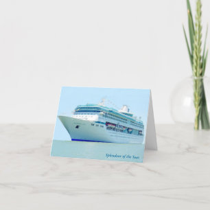 Carte de note personnalisée pour bateau de croisiè