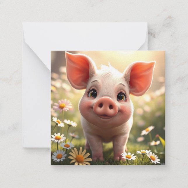 Carte de note Piglet Cute (Devant)
