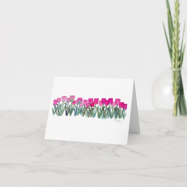 Carte de note Pink Tulip Grove (Devant)