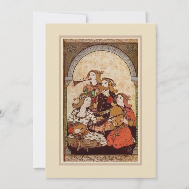 Carte de note plat pour la fête (Devant)