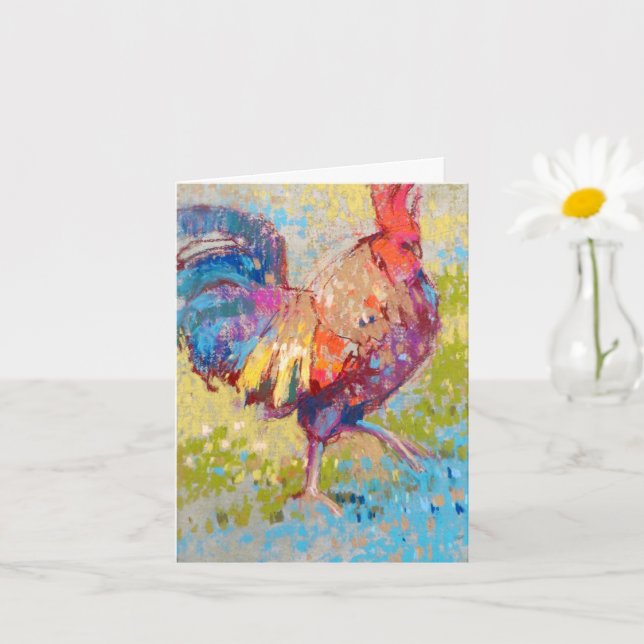 Carte de note pliée classique (Petite plante)