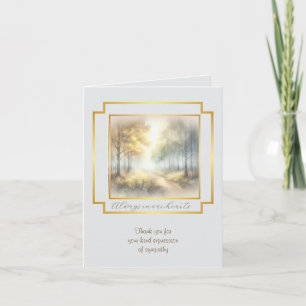 Carte de note pliée du Merci de la Sympathie du Ch