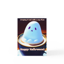 Carte de note pliée Halloween