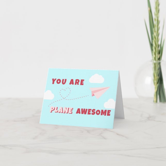 Carte de note pliée incroyable pour l'avion de la  (Devant)