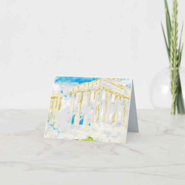 Carte de note pliée : Jour de brume (Devant)