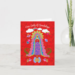 Carte de note pliée Notre Dame De Guadalupe