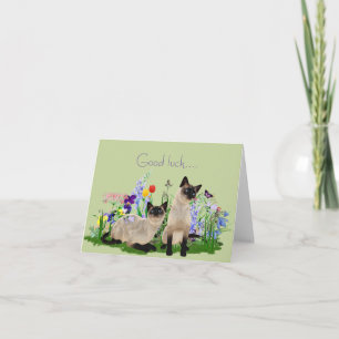Carte de note pour chats siamois