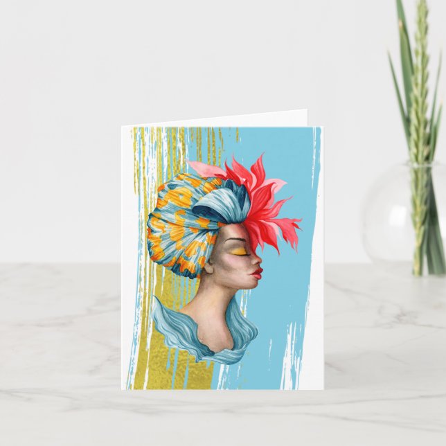 Carte de note pour femme africaine toutes les occa (Devant)