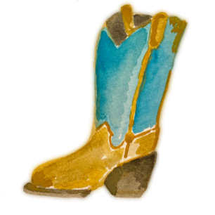 Carte de note pour fille Cowboy