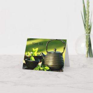 Carte de note pour le thé