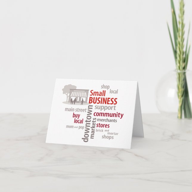 Carte de note pour petites entreprises Personnalis (Devant)