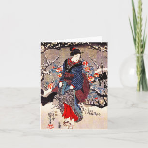 Carte de note pour trois femmes Kuniyoshi