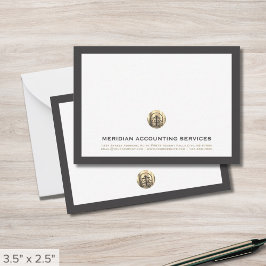 Carte de note professionnelle Gris Gold Seal