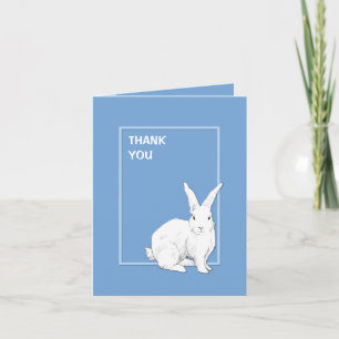 Carte de note Rabbit Blue Merci