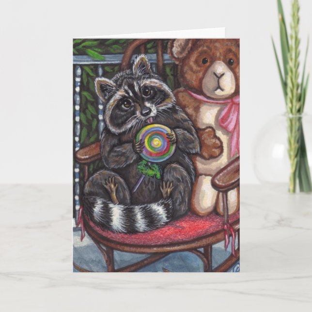 Carte de note RACCOON Rocking Chair (Devant)