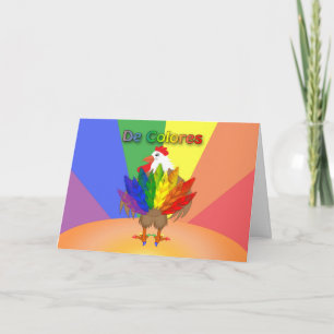 Carte de note Rainbow Rooster De Colores