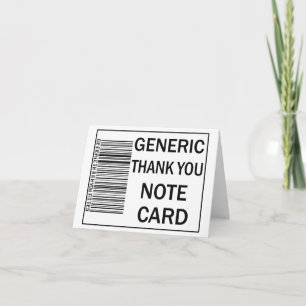 Carte de note Remerciements Générique Style Réguli