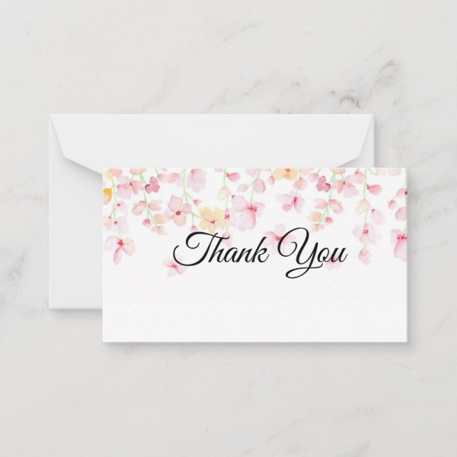 Carte de note Remerciements Plat (Devant)