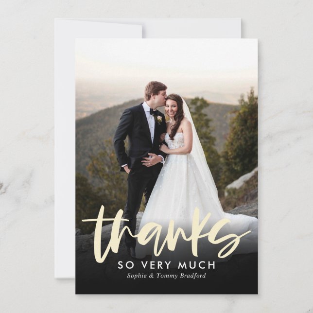 Carte de note Remerciements Plat Gratuit Sincère (Devant)