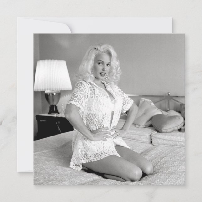 Carte de note Retro "Relaxing on the Bed" (Devant)