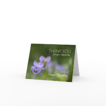 Carte de note sauvage de Merci de sympathie de