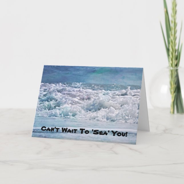 Carte de note Sea Waves Miss You (Devant)