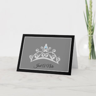 Carte de note Silver Tiara Sky Star style Miss USA